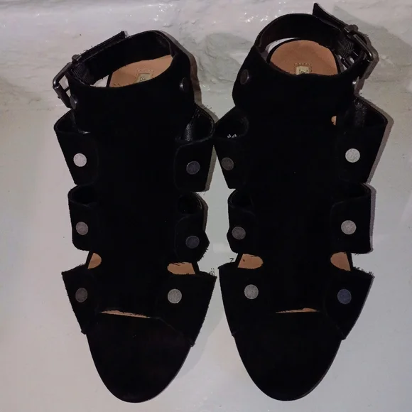 Audrey Brooke Katy Suede Studded Heels - Picture 4 of 9